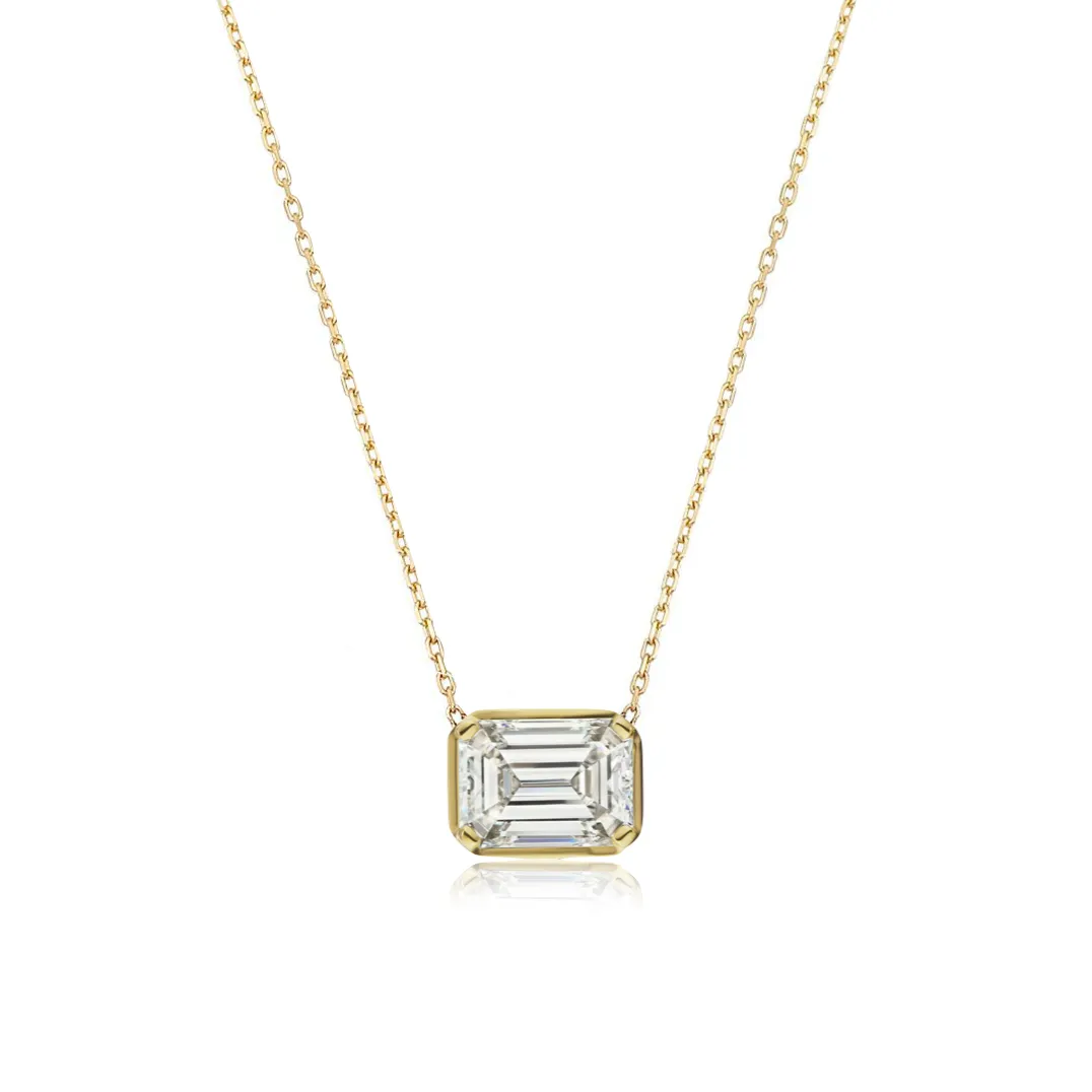 Mixed Shapes Diamond Pendant Necklace