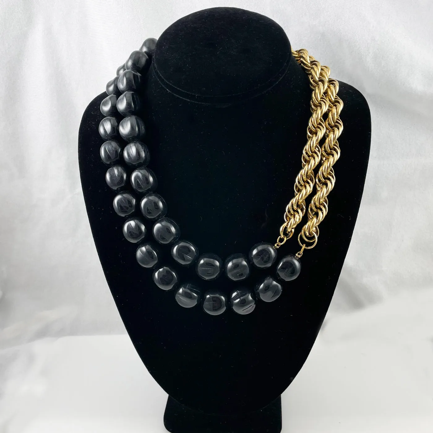 Monet Gold & Black Necklace