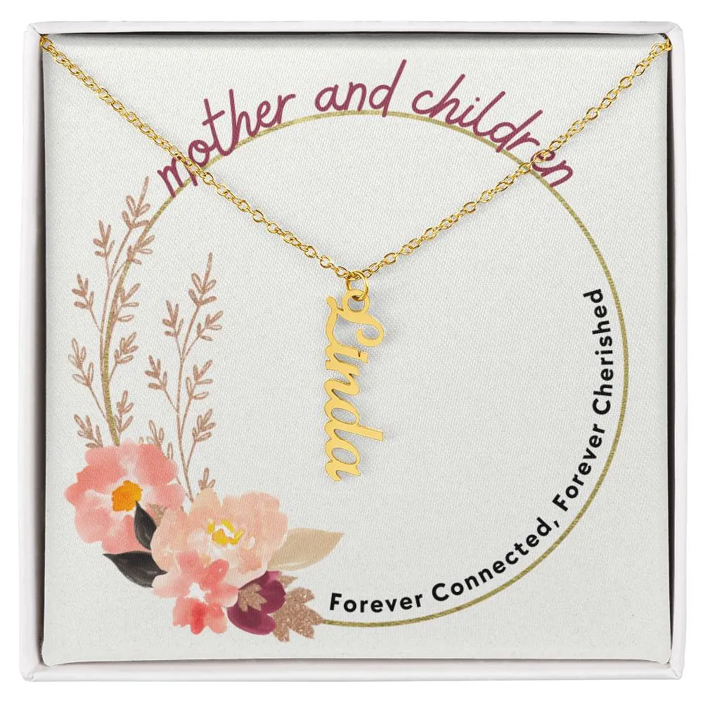 Mother And Children, Forever Connected Custom Multi Children Name Necklace