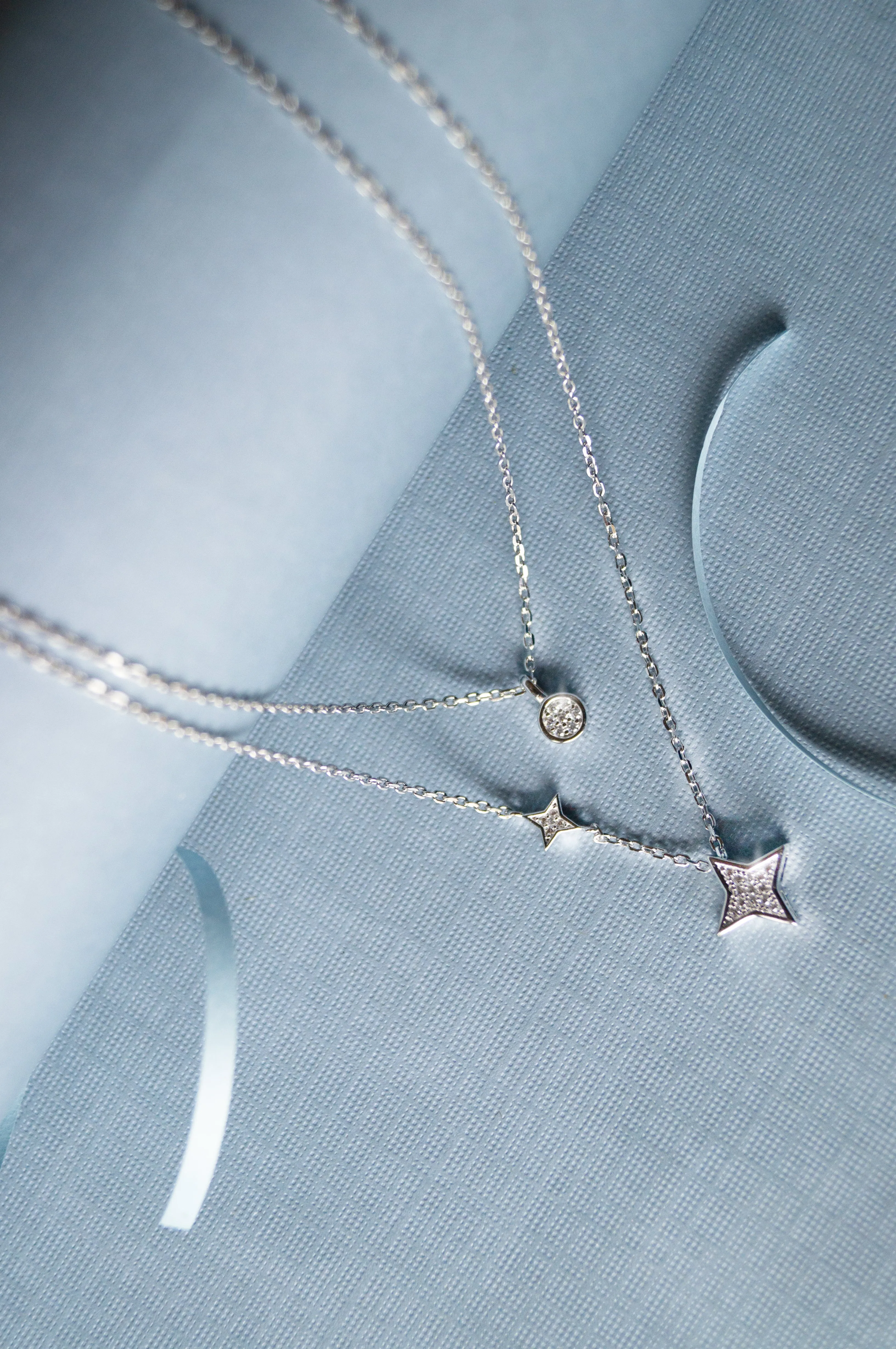 Multilayer Layer Starry Trail Sterling Silver Necklace