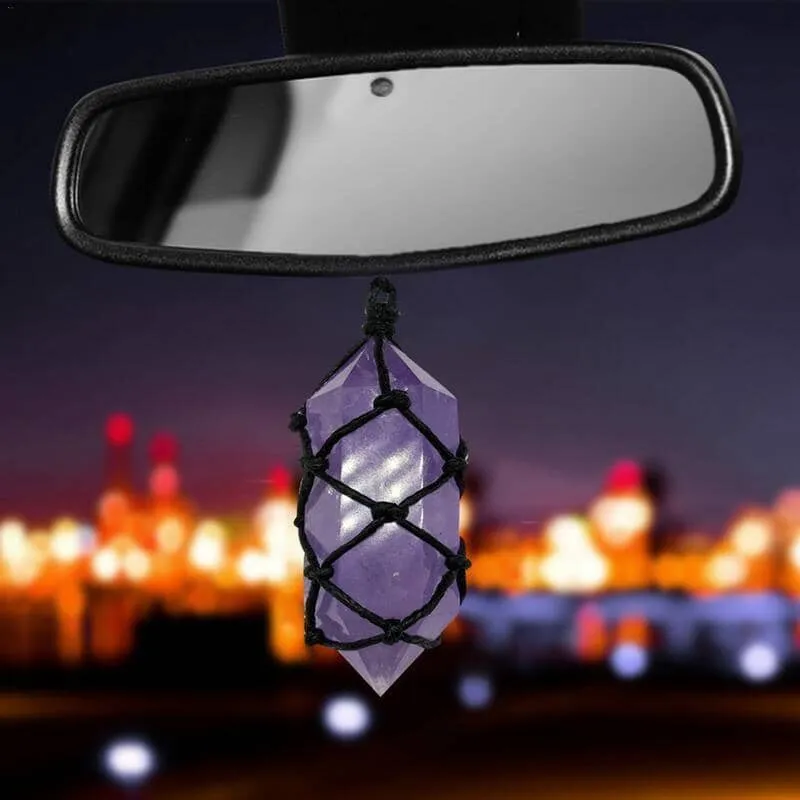 Natural Amethyst Quartz Crystal Pendant