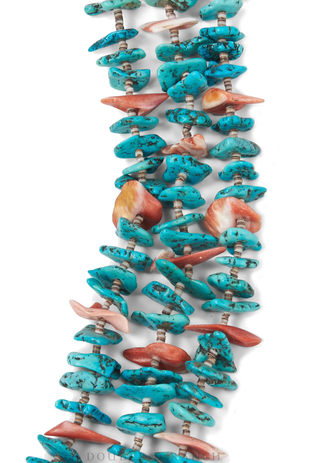 Necklace, Natural Stone, Jackal, Turquoise & Spiny Oyster, Vintage, 1949