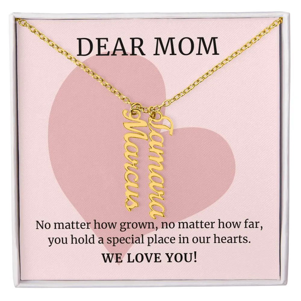 No Matter How Grown, Mom Gift Custom Multi Children Name Necklace