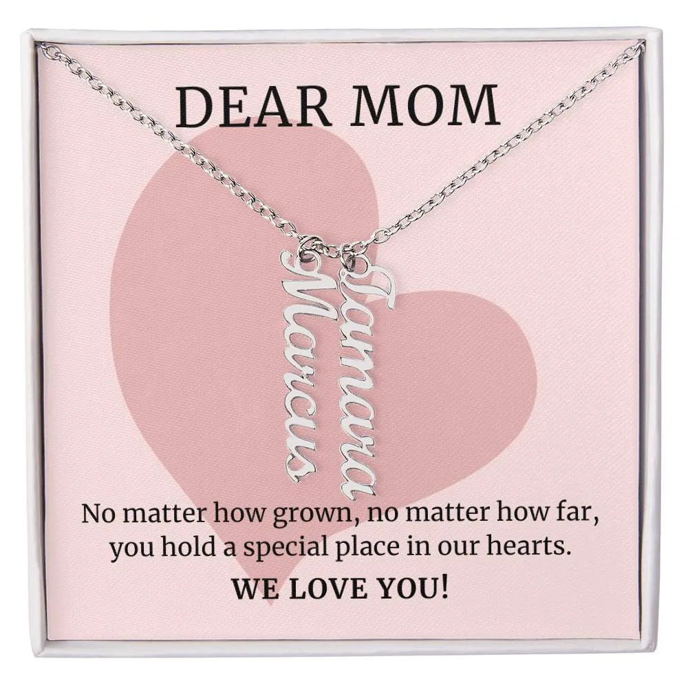 No Matter How Grown, Mom Gift Custom Multi Children Name Necklace