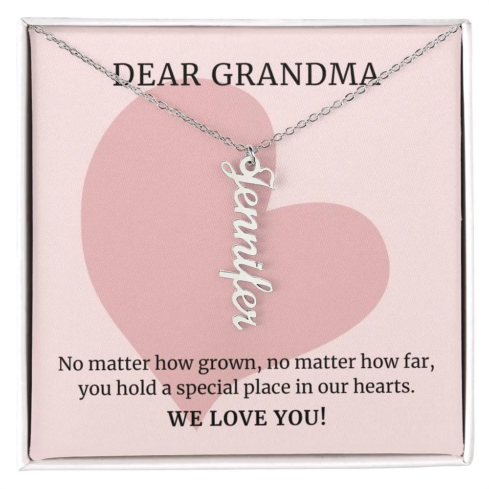 No Matter How Grown, To Grandma Gift, Custom Multi Grandchildren Name Necklace