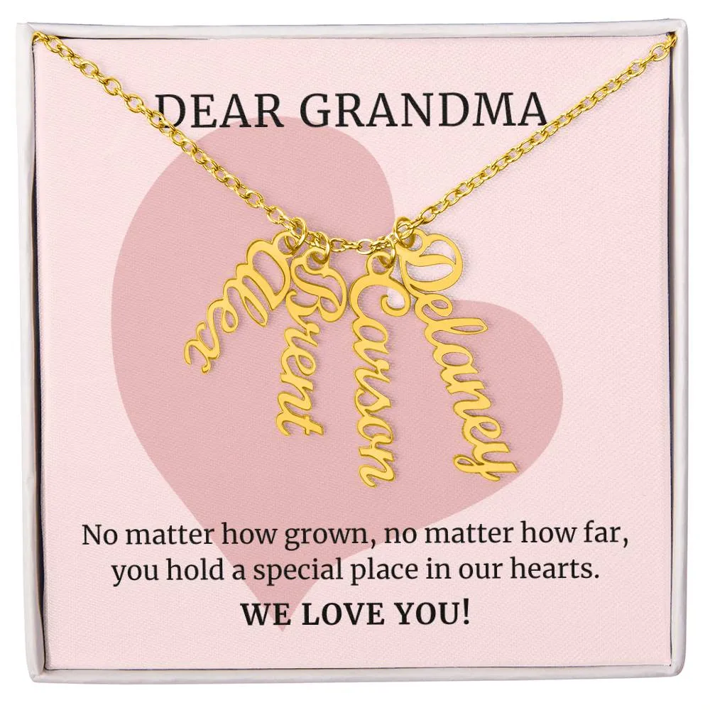 No Matter How Grown, To Grandma Gift, Custom Multi Grandchildren Name Necklace