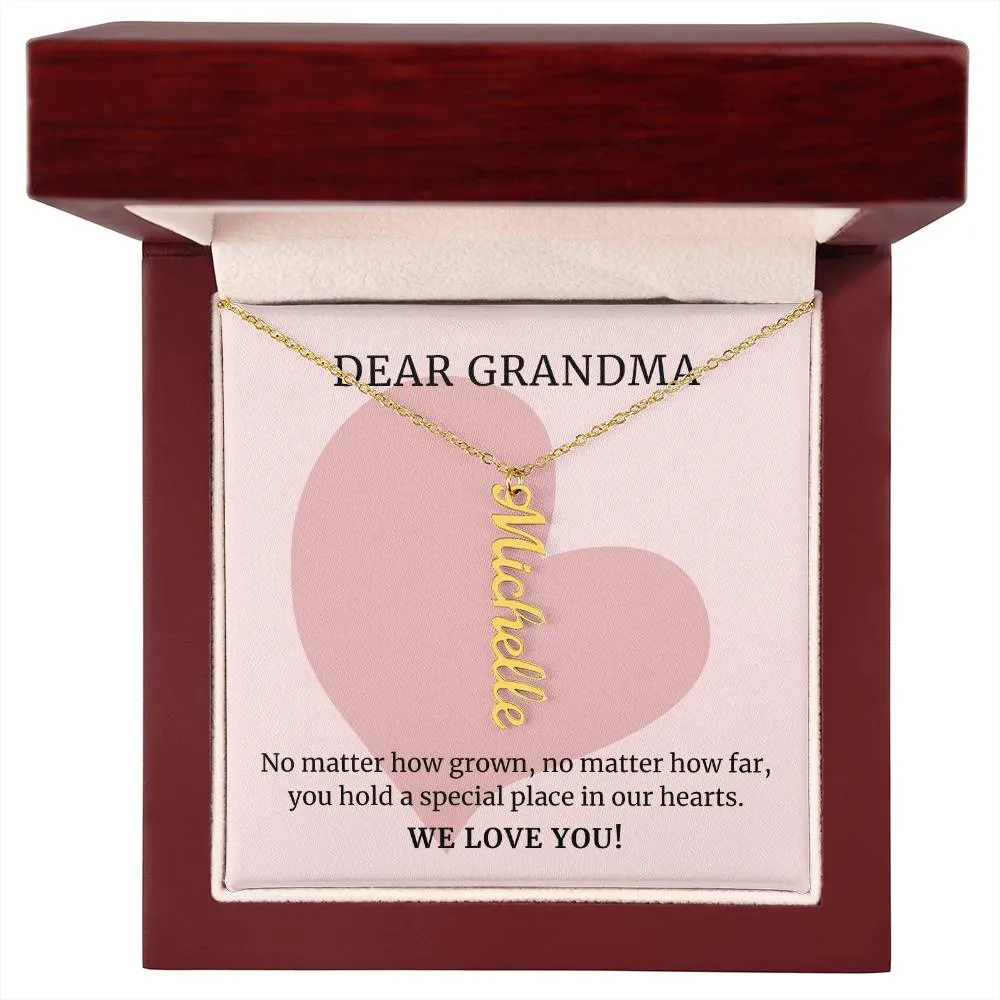 No Matter How Grown, To Grandma Gift, Custom Multi Grandchildren Name Necklace