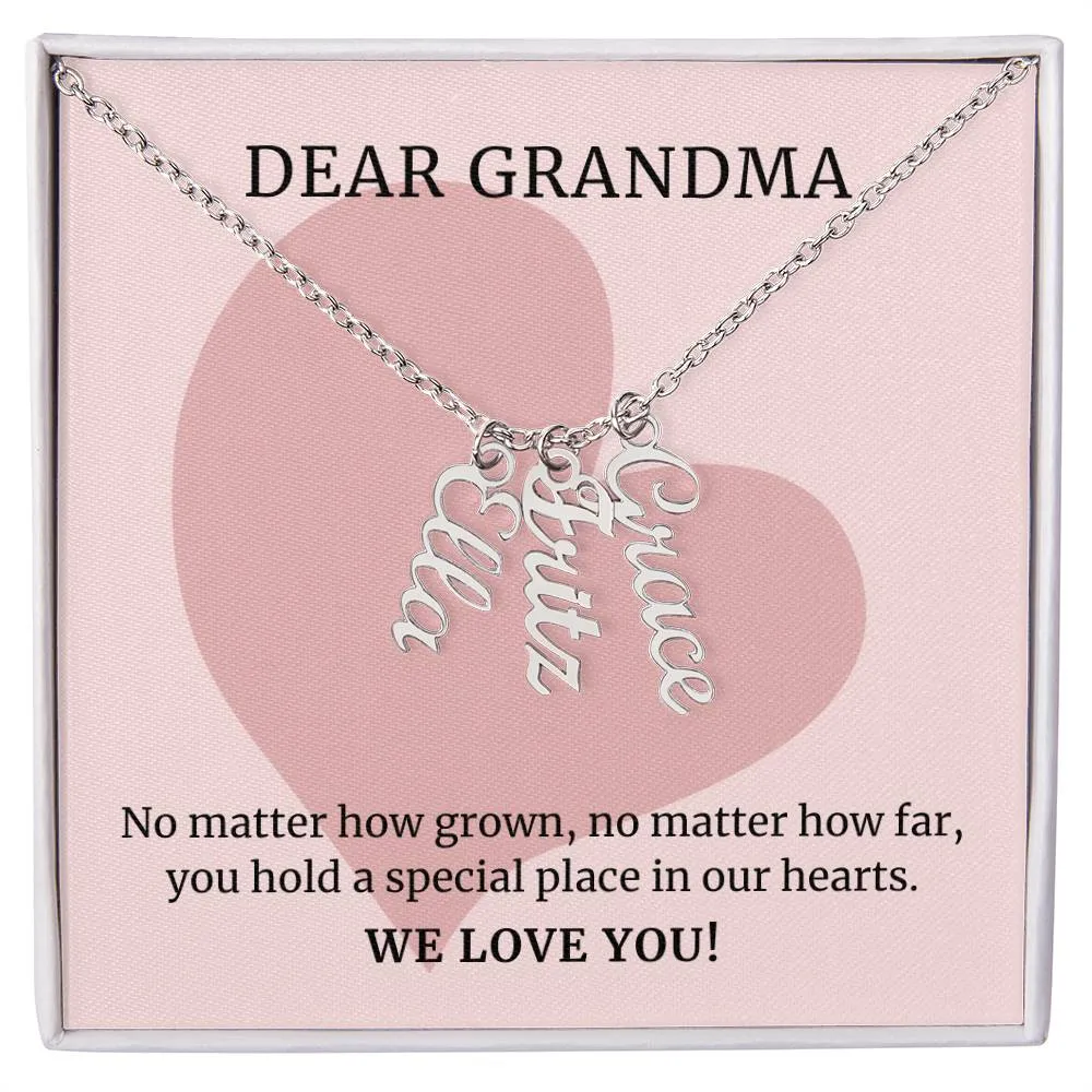 No Matter How Grown, To Grandma Gift, Custom Multi Grandchildren Name Necklace