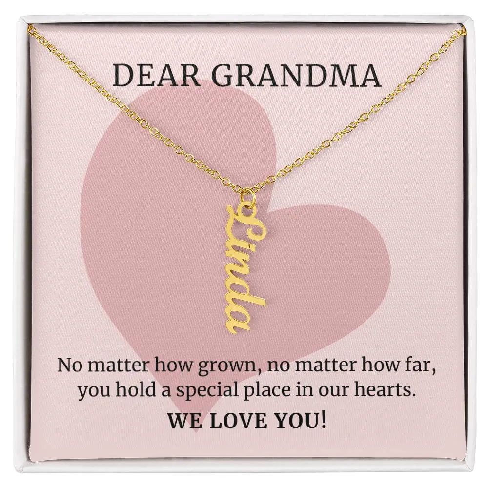 No Matter How Grown, To Grandma Gift, Custom Multi Grandchildren Name Necklace