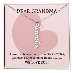 No Matter How Grown, To Grandma Gift, Custom Multi Grandchildren Name Necklace