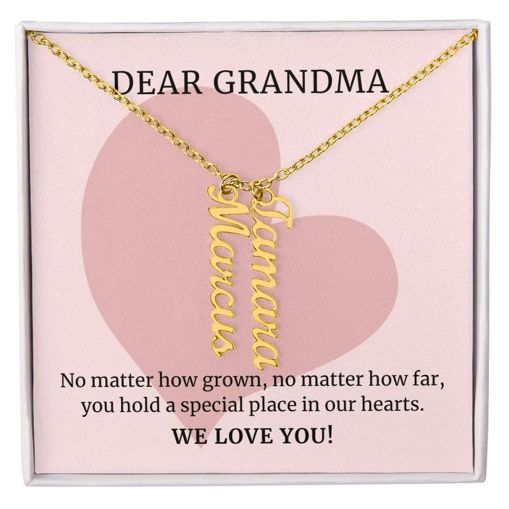 No Matter How Grown, To Grandma Gift, Custom Multi Grandchildren Name Necklace