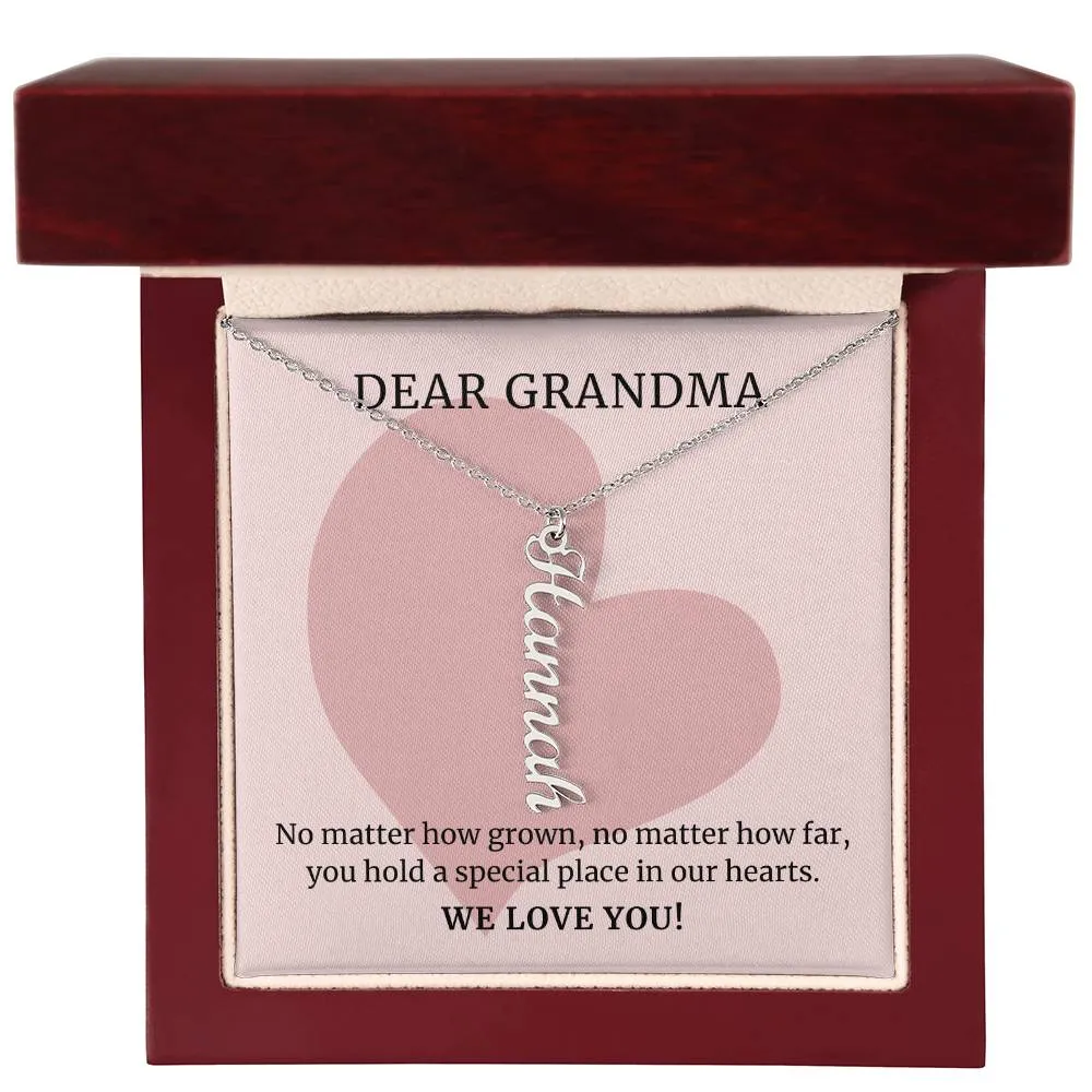 No Matter How Grown, To Grandma Gift, Custom Multi Grandchildren Name Necklace