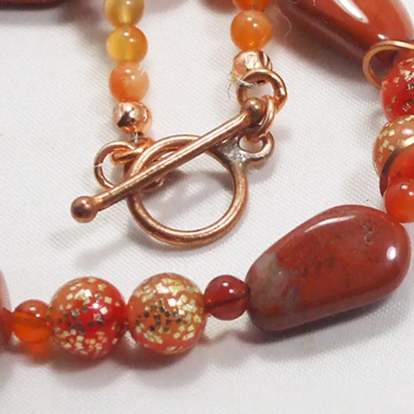 Odeda Carnelian Red Agate Cabochon Pendant Necklace