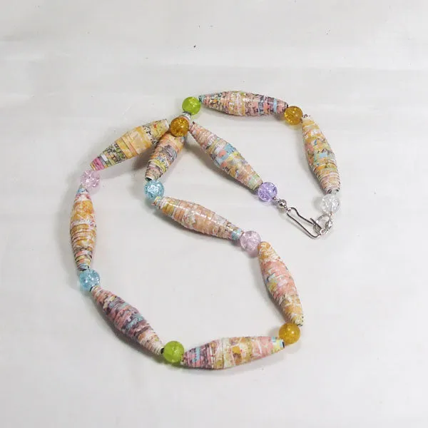 Odessa Paper Bead Necklace