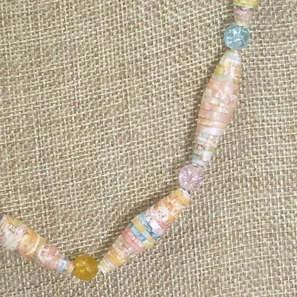 Odessa Paper Bead Necklace