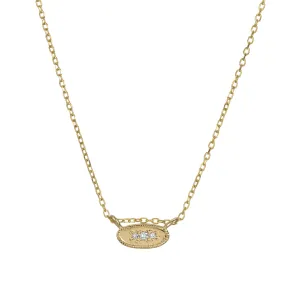 Oval Diamond Mirror Necklace