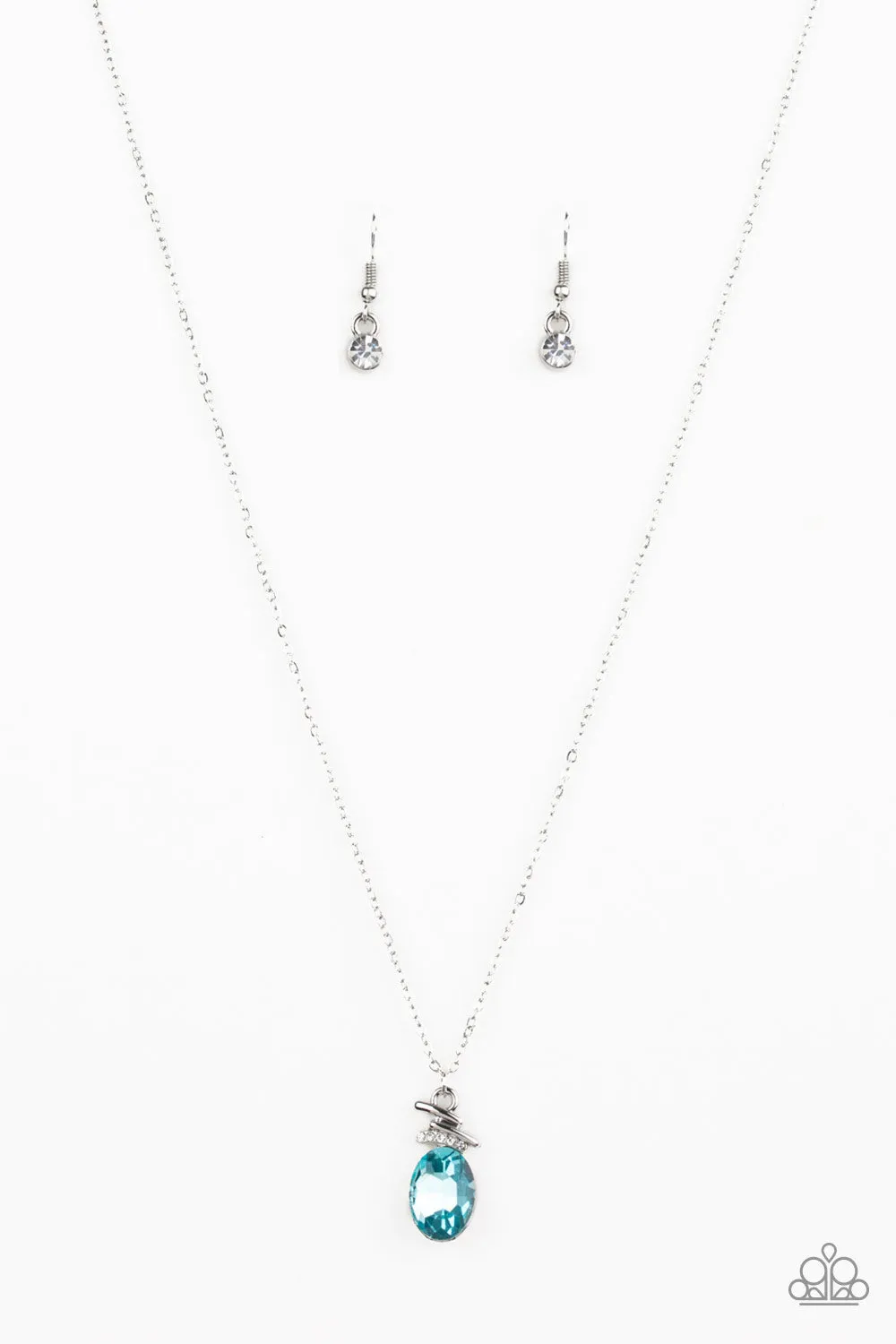 Paparazzi Diamonds For Days - Blue Dainty Necklace