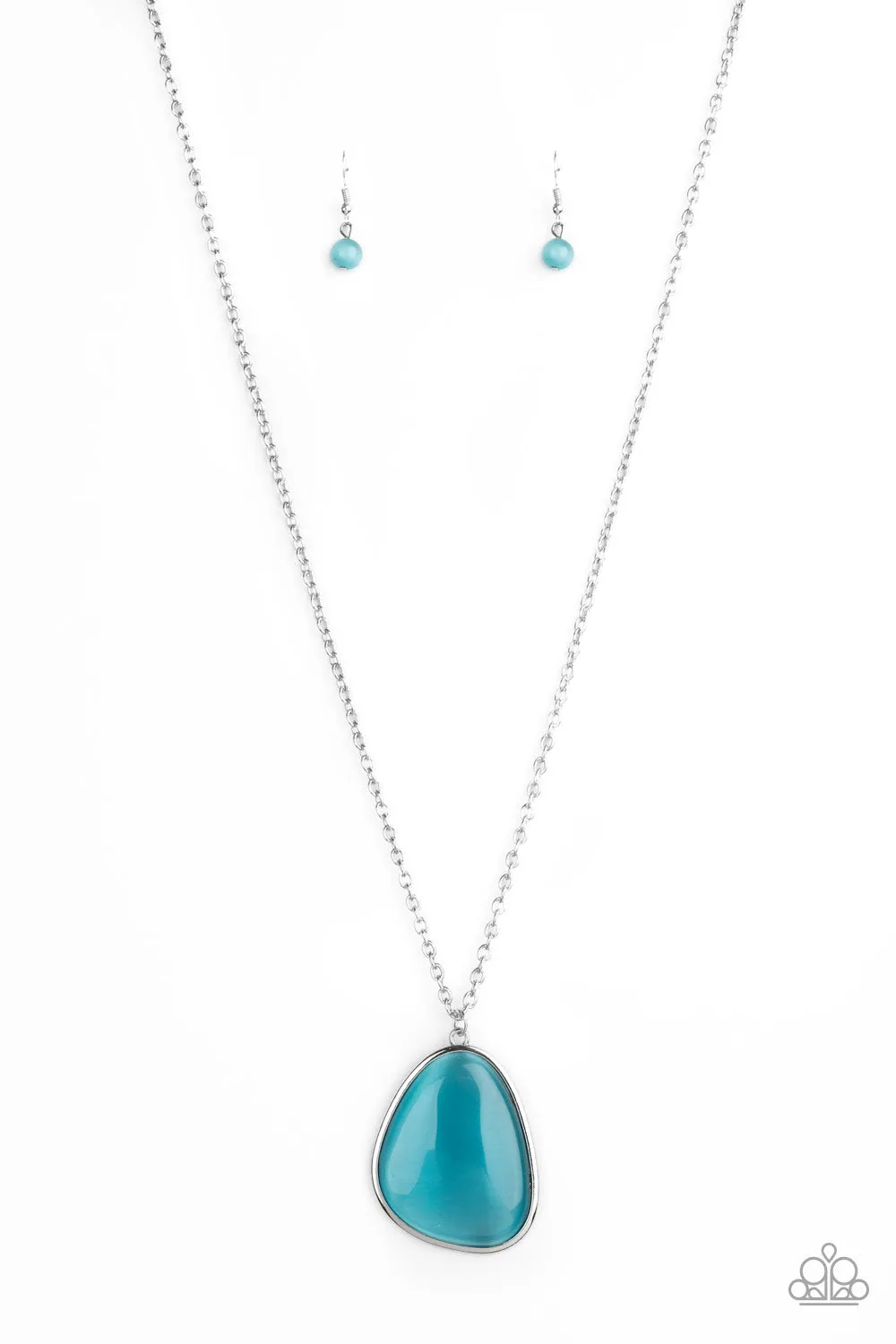 Paparazzi Ethereal Experience - Blue Cat's Eye Stone Long Necklace