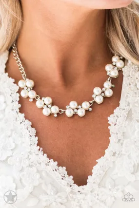 Paparazzi Love Story - White Pearl Short Necklace Blockbuster