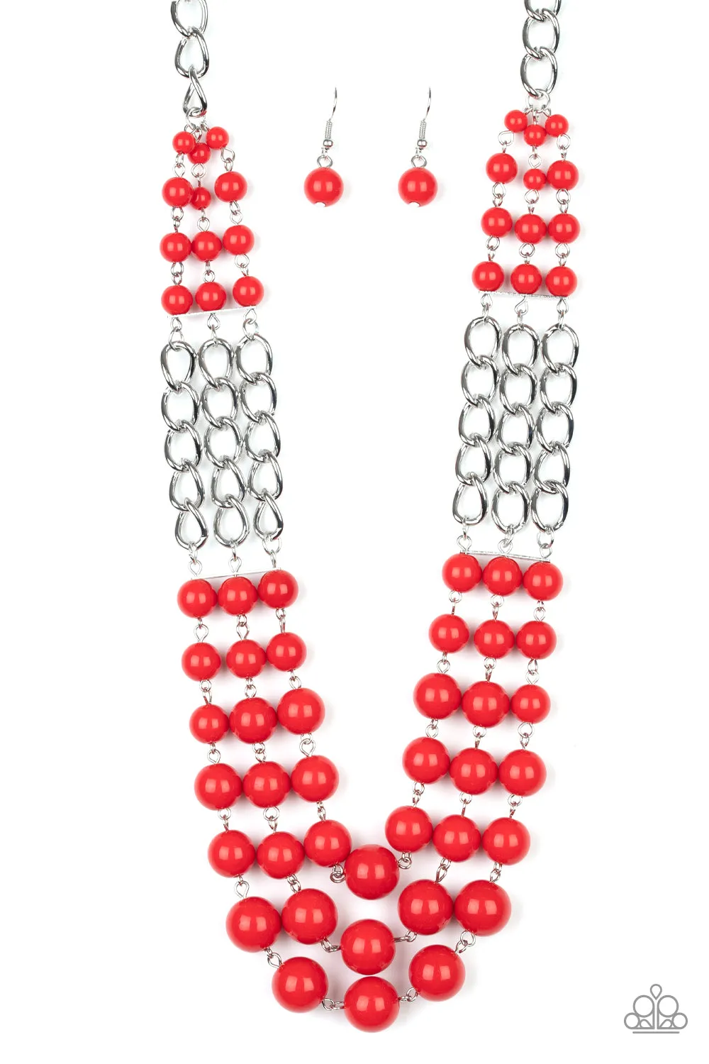 Paparazzi Necklace ~ A La Vogue - Red