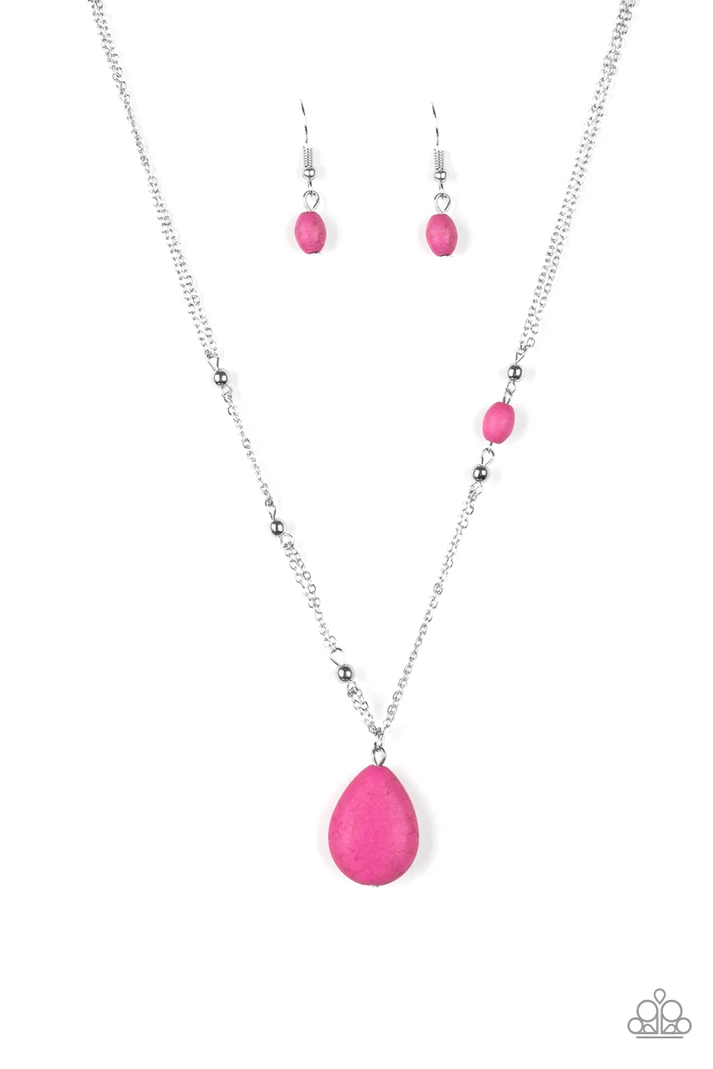 Paparazzi Necklace ~ Peaceful Prairies - Pink