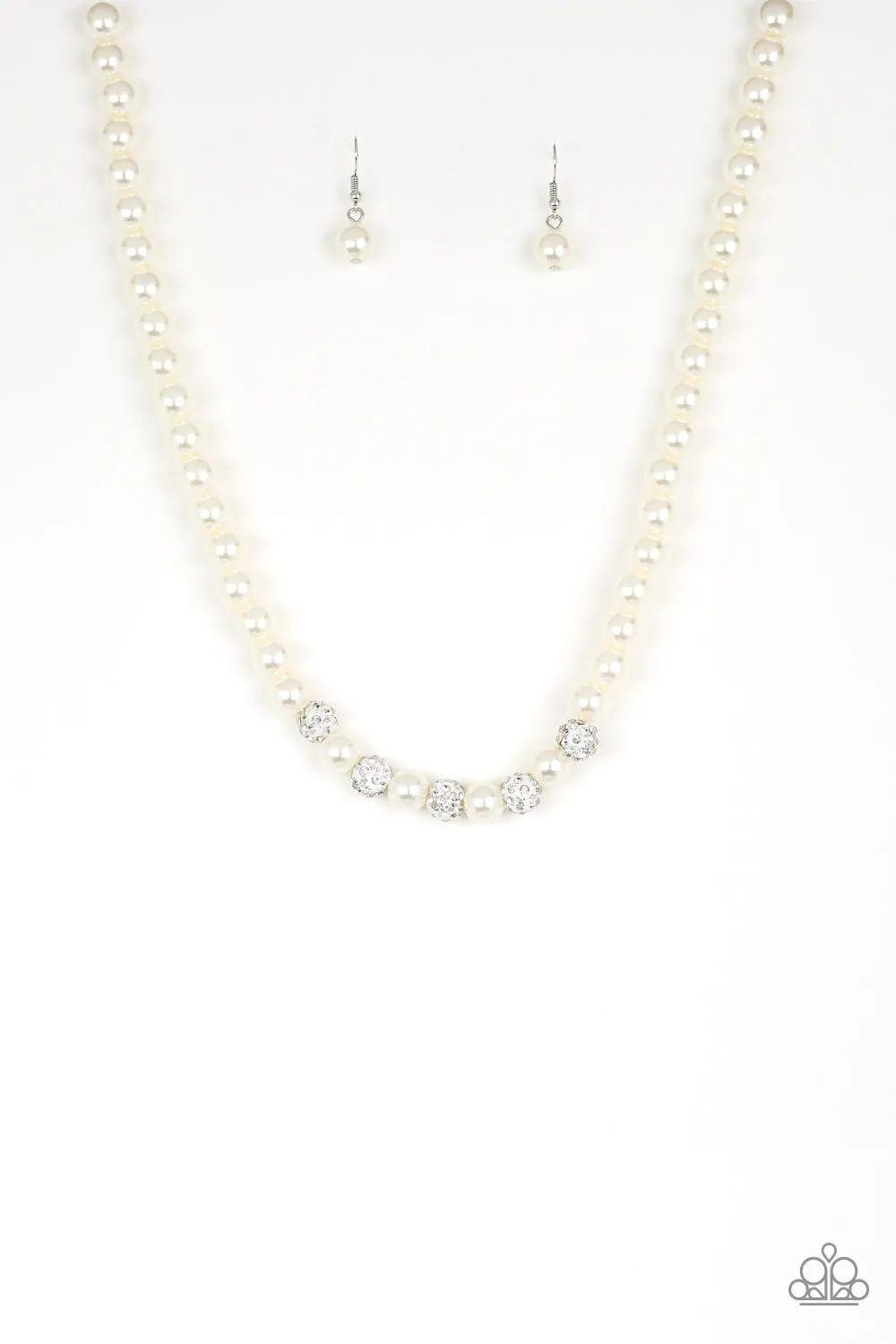 Paparazzi Necklace ~ Posh Boss - White