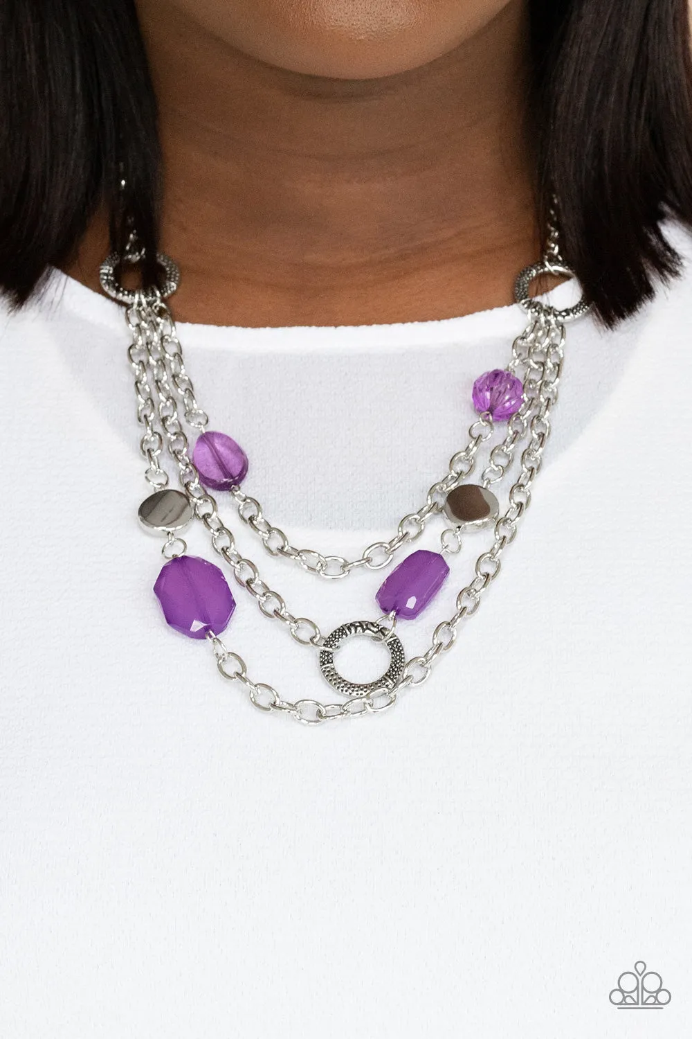 Paparazzi Oceanside Spa - Purple Necklace