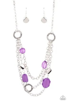 Paparazzi Oceanside Spa - Purple Necklace