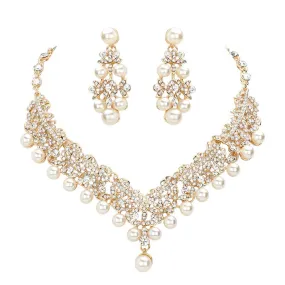 Pearl Accented Evening Jewelry Set