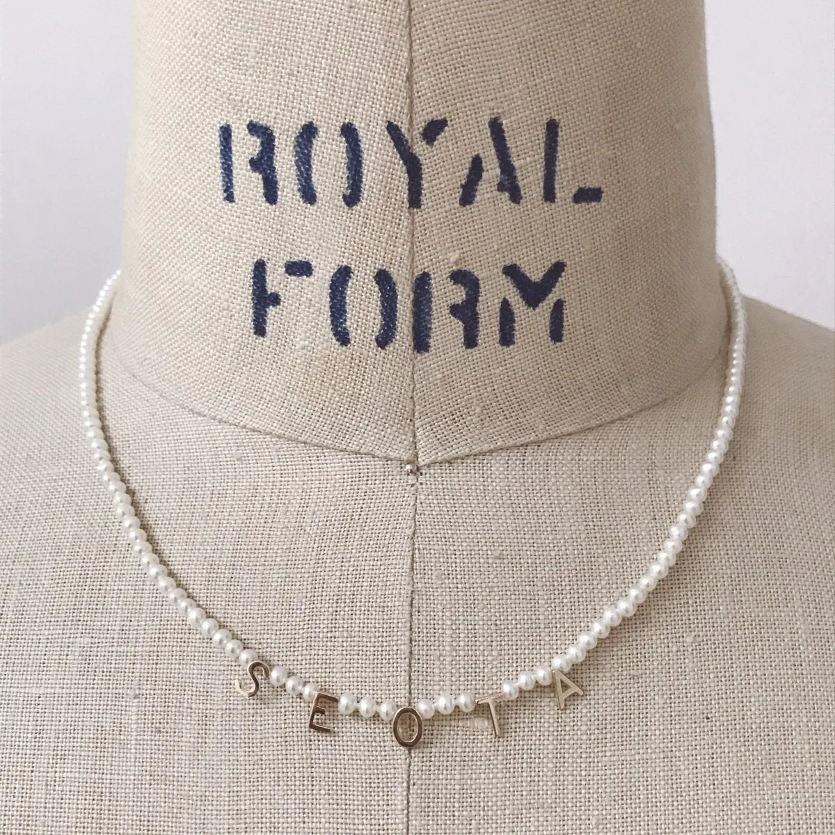 Pearl & Letter Necklace