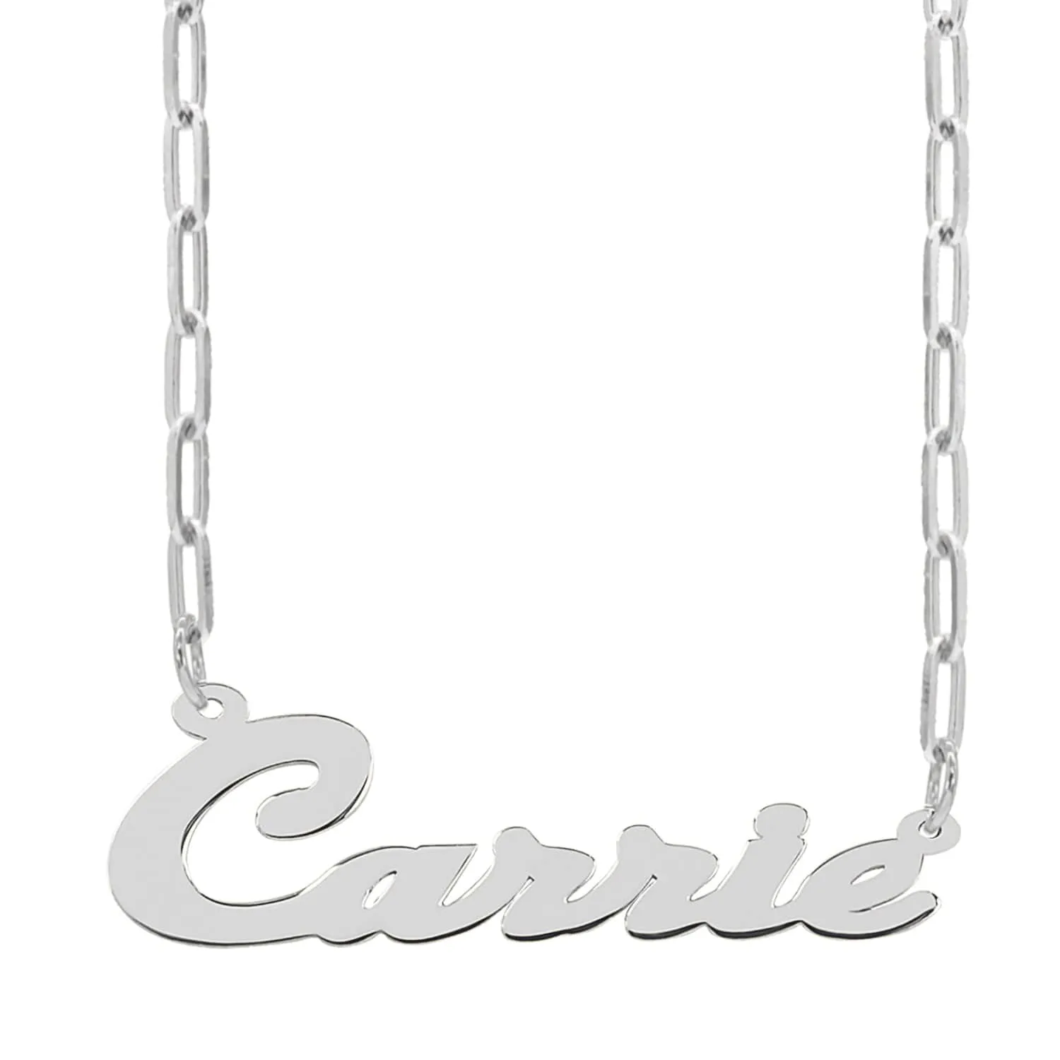 Personalized Script Nameplate Necklace Carrie