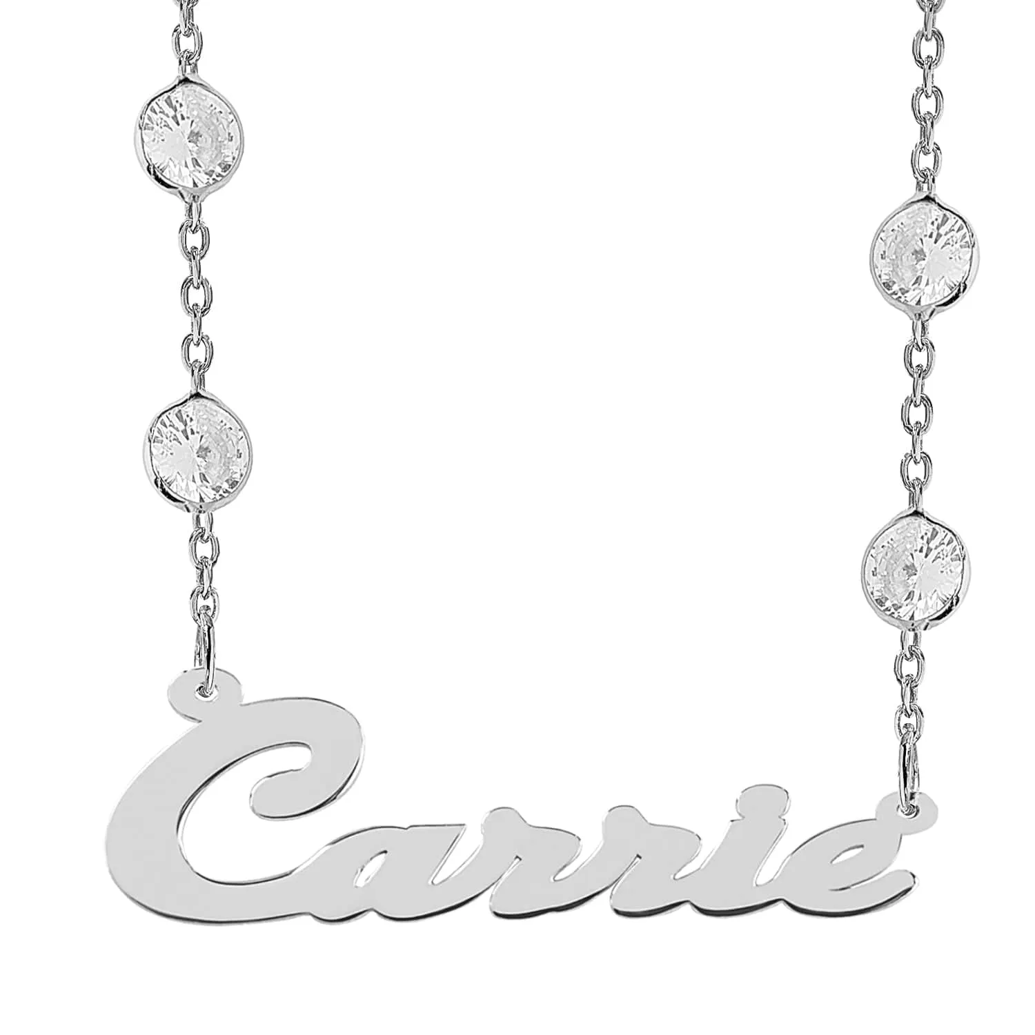 Personalized Script Nameplate Necklace Carrie