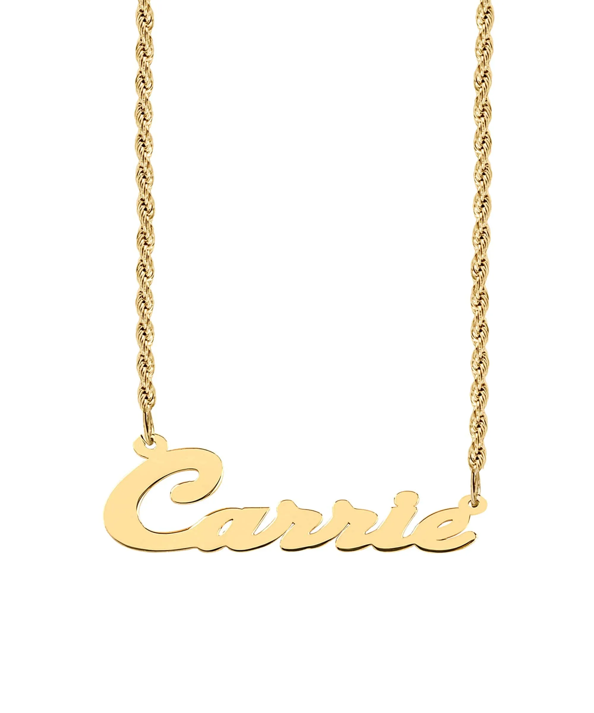 Personalized Script Nameplate Necklace Carrie