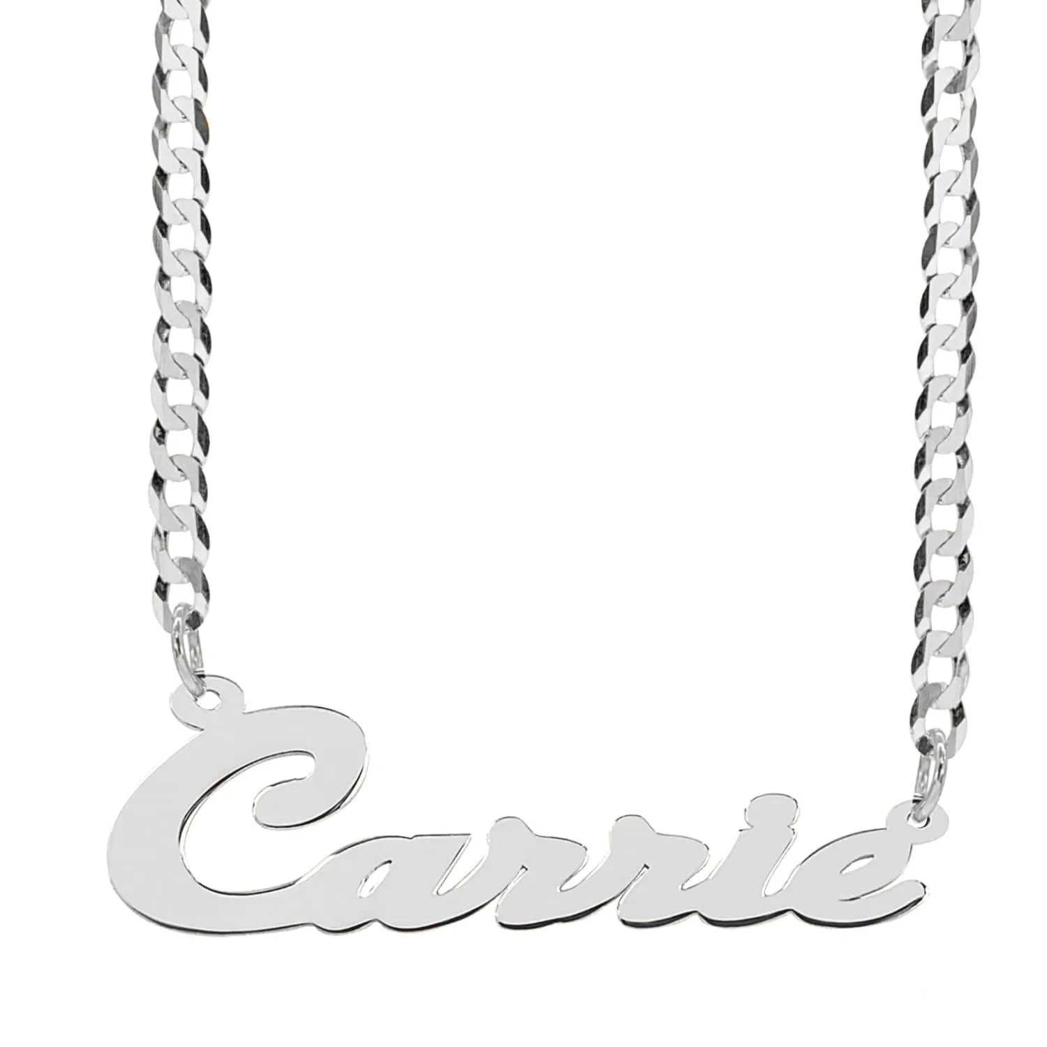 Personalized Script Nameplate Necklace Carrie