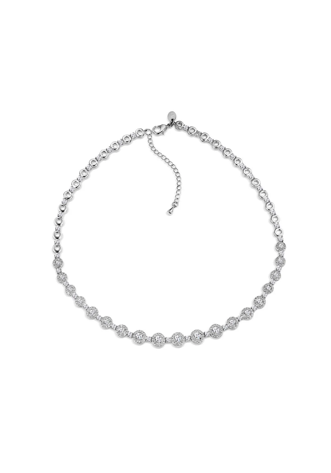 Petite Cubic Zirconia Necklace - Silver