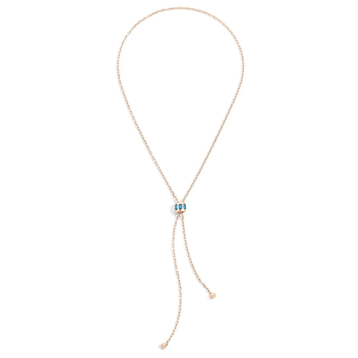 Pomellato - Iconica Necklace with London Blue Topaz, 18k Rose Gold