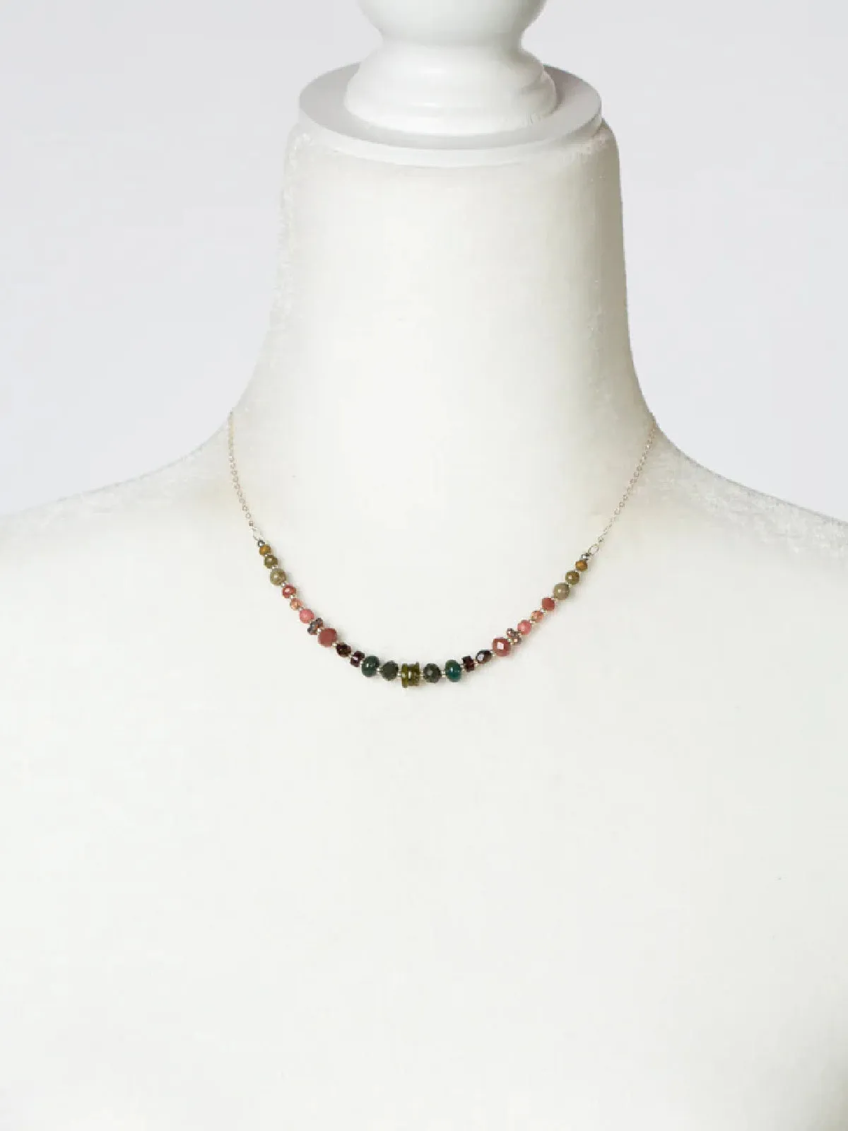 Promise Gemstone Beaded Necklace by Anne Vaughan