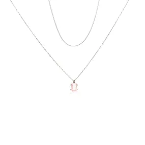 Reverie Necklace Set / Rose Quartz   Silver