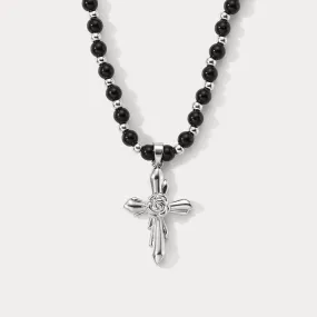 Rose Cross Necklace