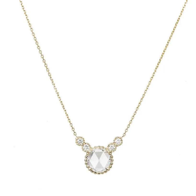 Rose Cut Diamond Dew Necklace