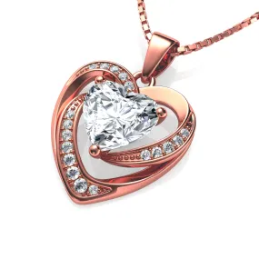 Rose Gold Necklace - 18ct Gold Plated 925 Sterling Silver Dephini