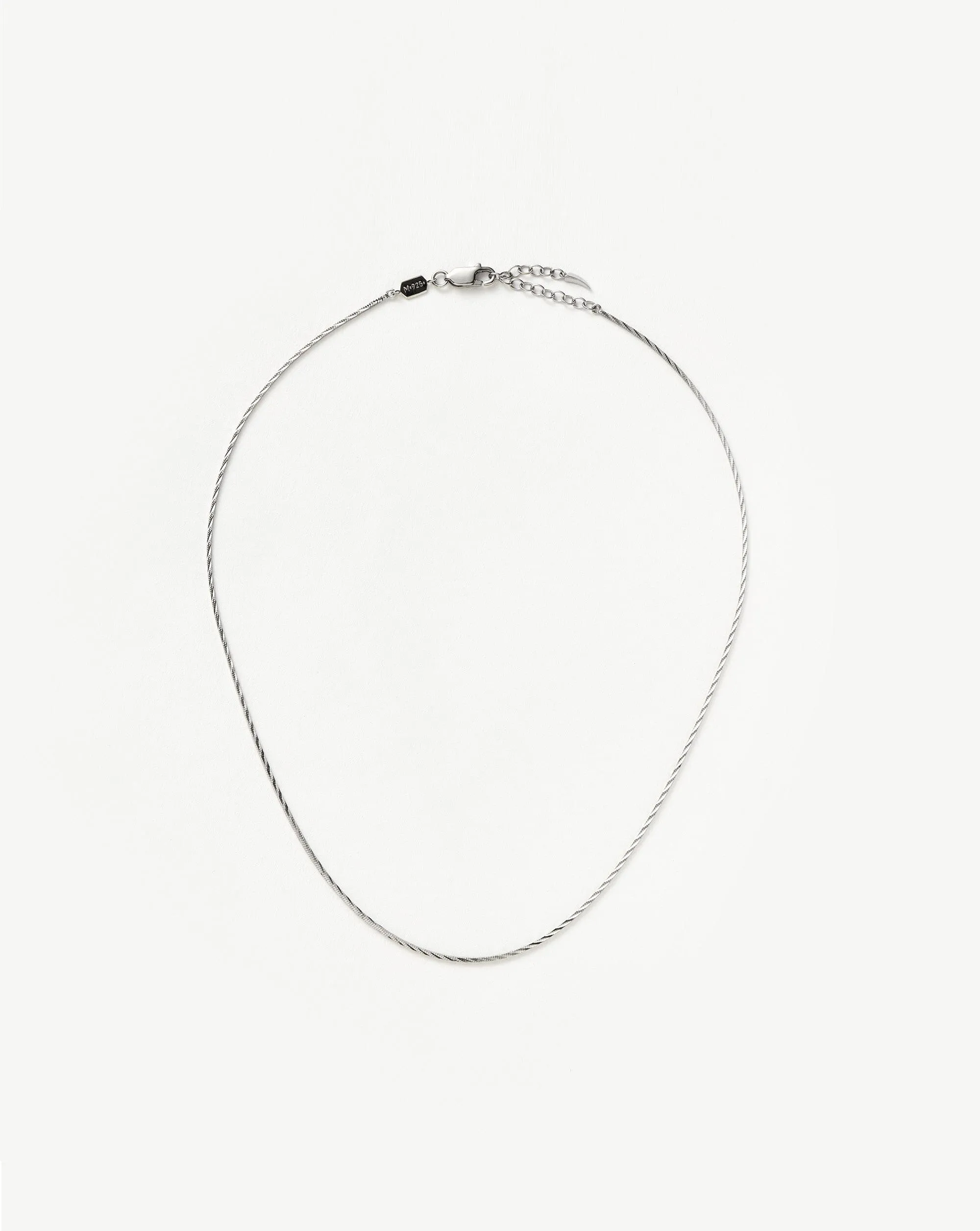 Savi Asymmetric Square Snake Chain Necklace