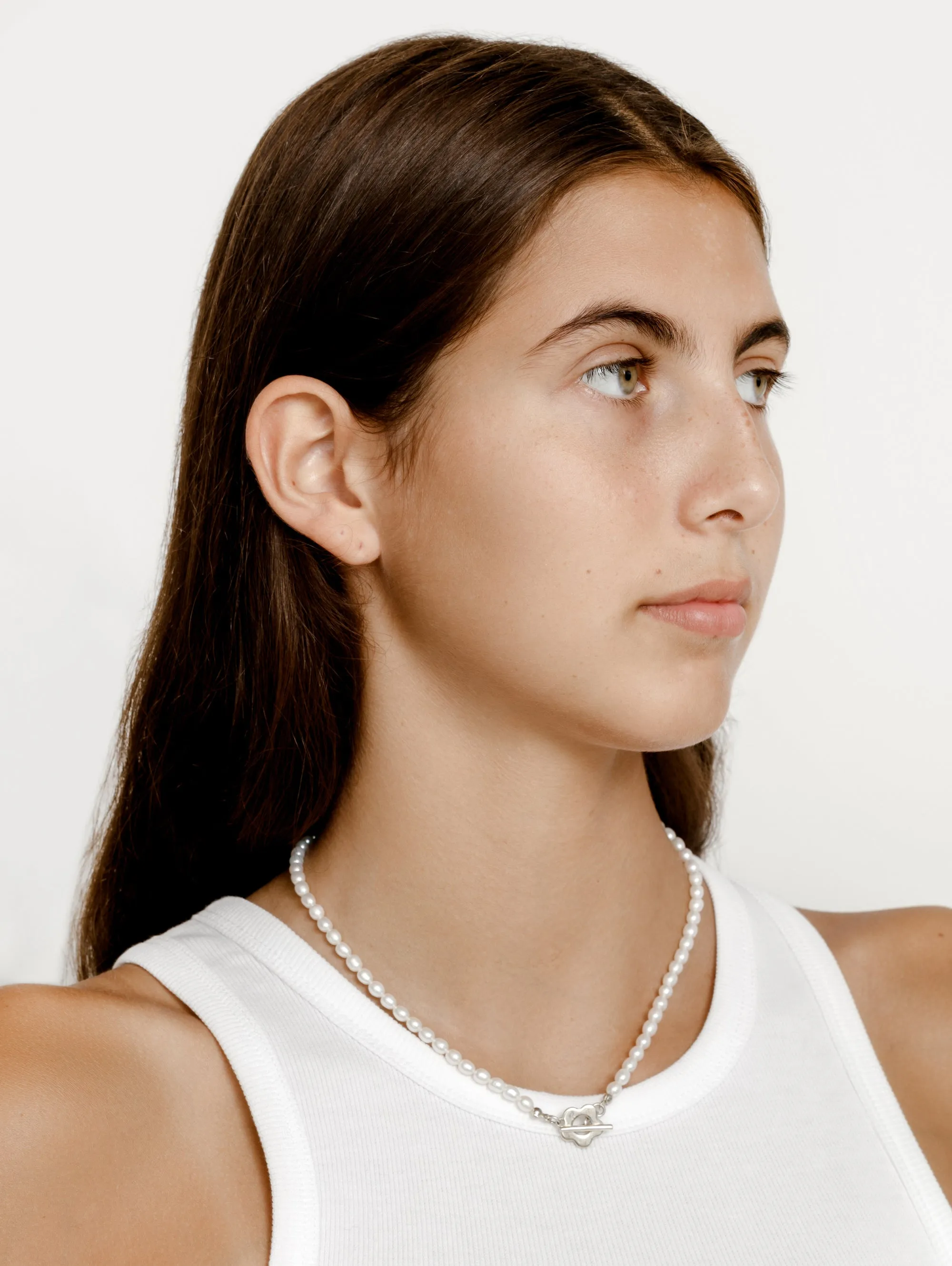 Sofia Pearl Necklace in Sterling Silver