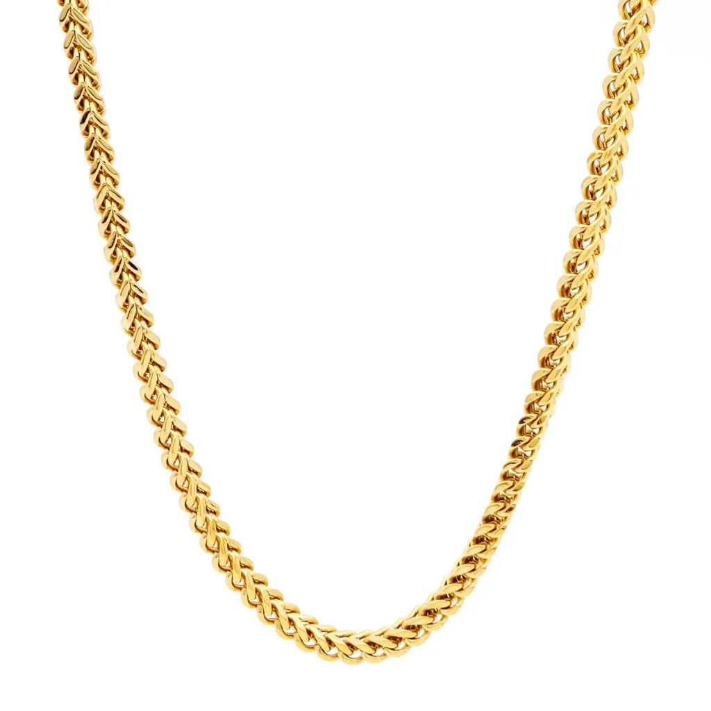 Stainless Steel 3mm Square Franco Link Chain Necklace