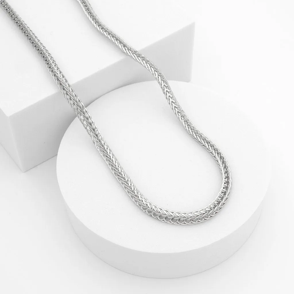 Stainless Steel 4mm Square Chain Necklace