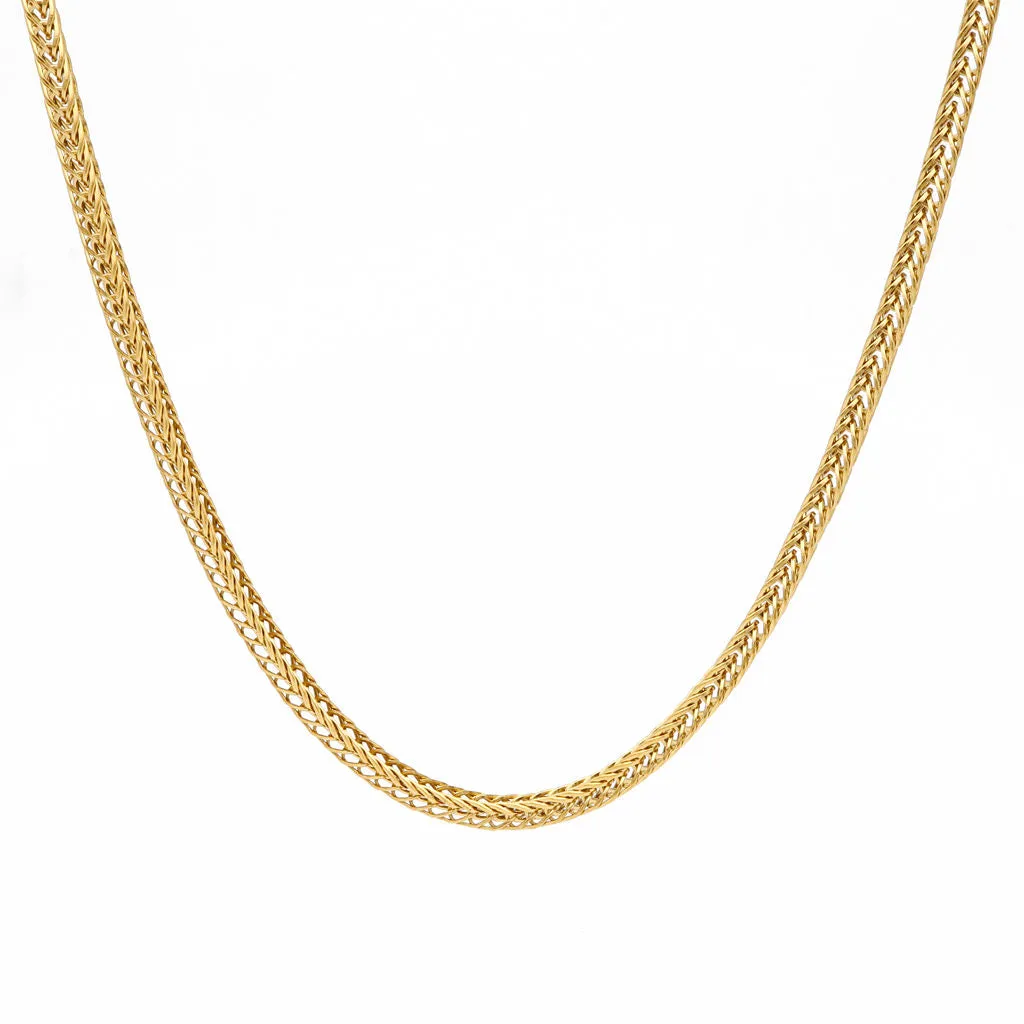 Stainless Steel 4mm Square Chain Necklace