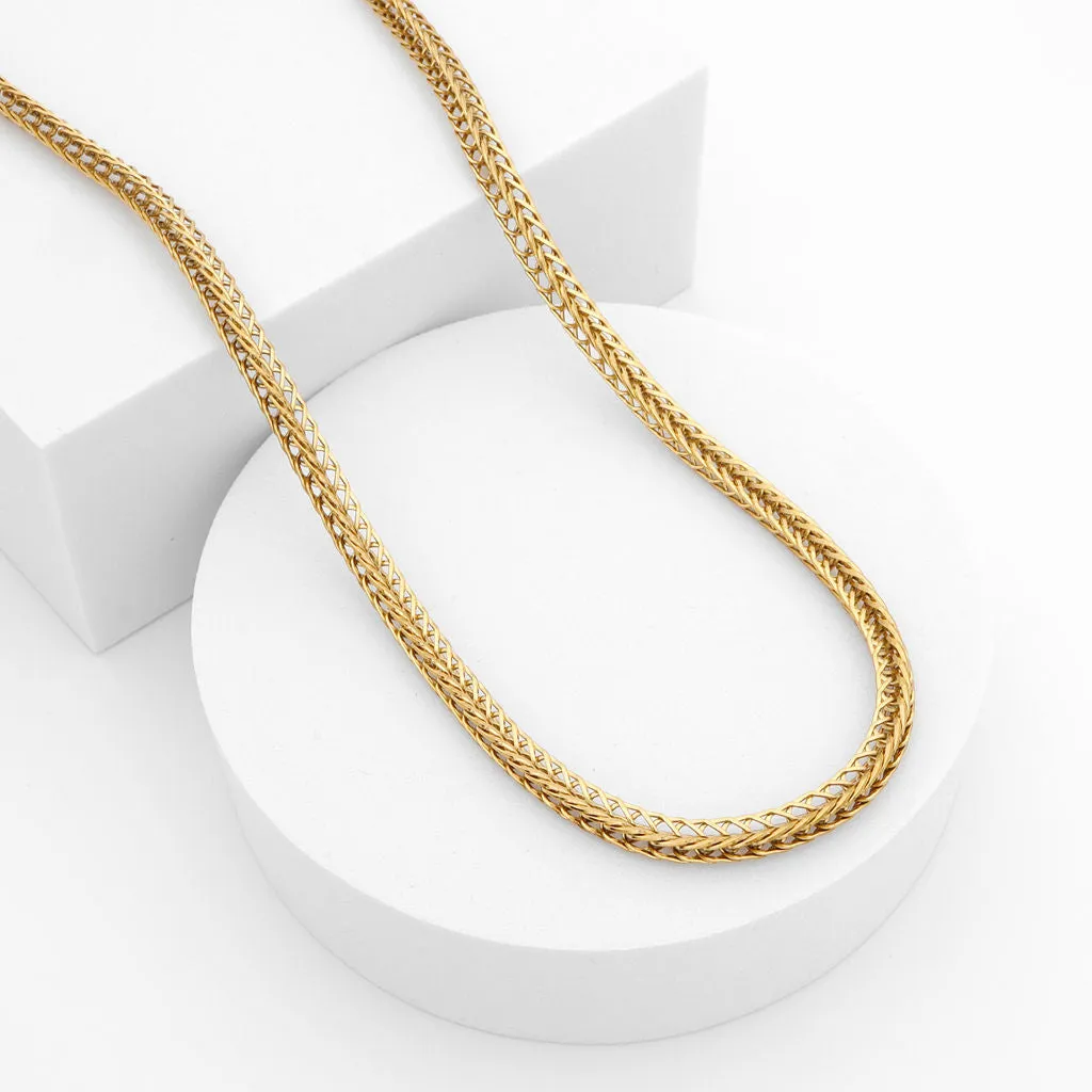 Stainless Steel 4mm Square Chain Necklace