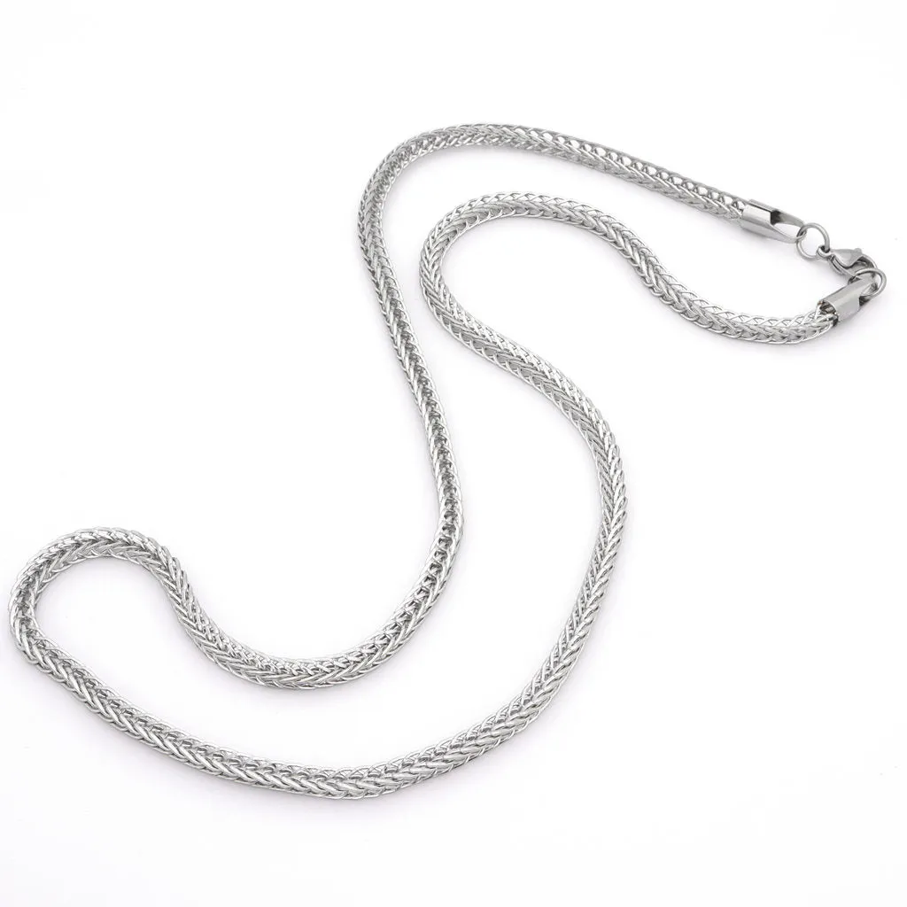 Stainless Steel 4mm Square Chain Necklace