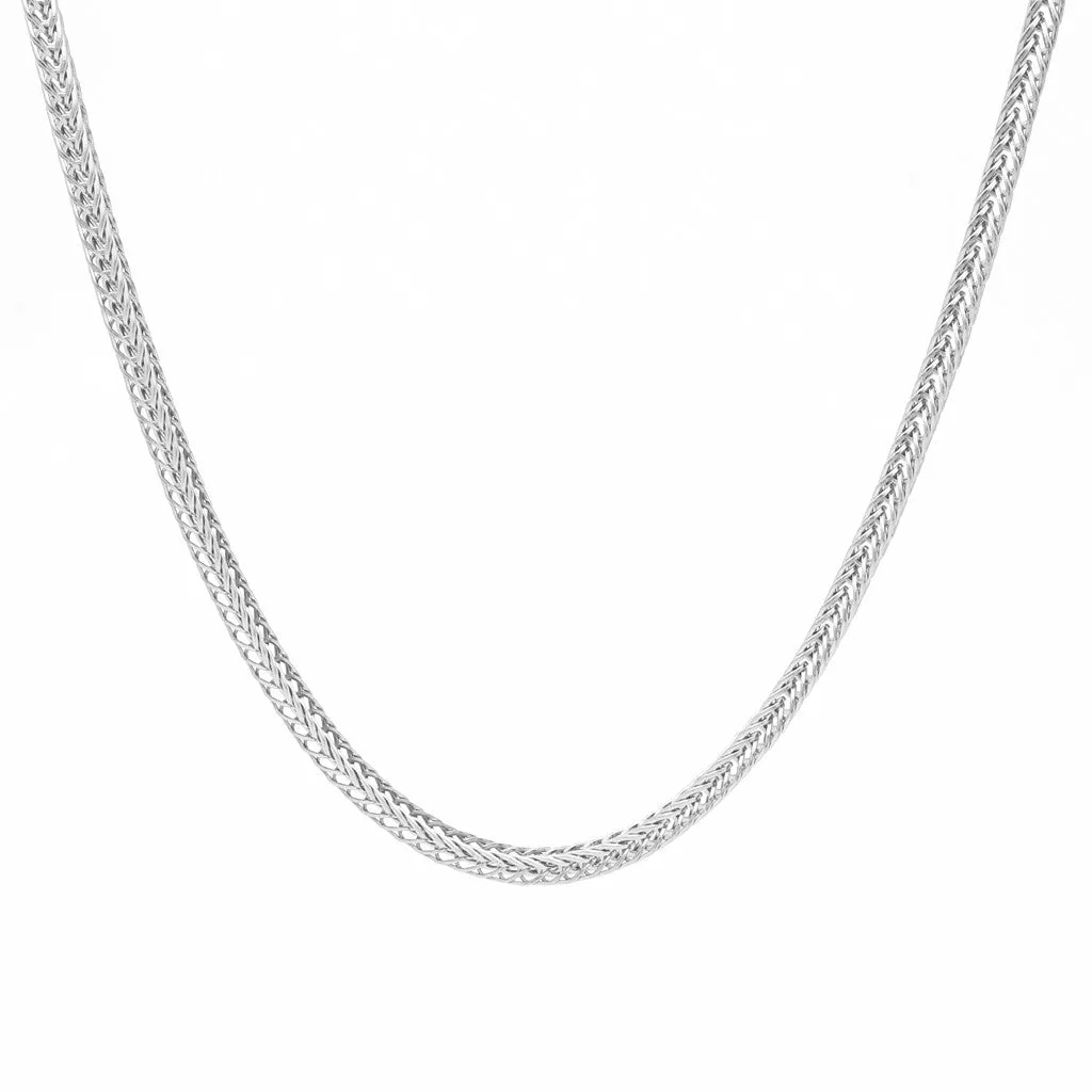 Stainless Steel 4mm Square Chain Necklace