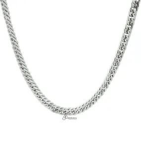 Stainless Steel Curb Link Chain Necklace - 7.5mm width | 61cm length